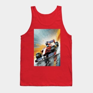 F1 Car Splatter Poster Tank Top